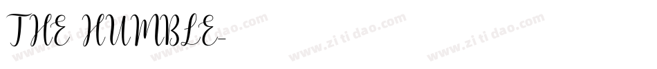 THE HUMBLE字体转换